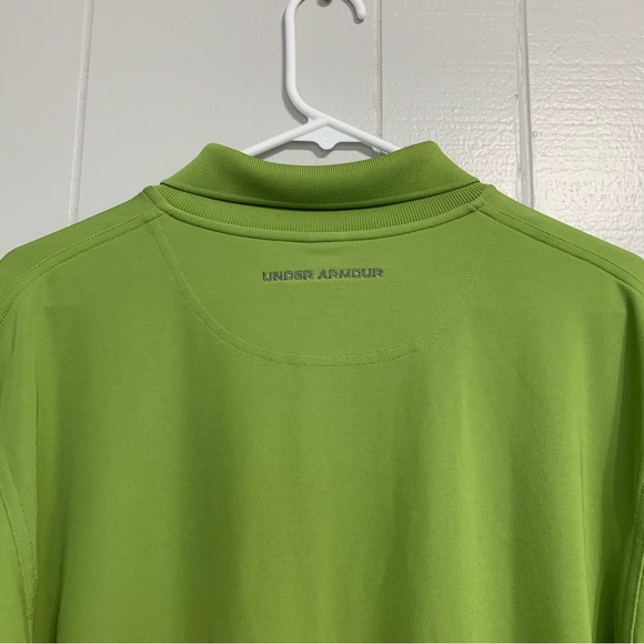 Men’s Green Under Armour Short Sleeve Tech Polo Performance Top - Picture 6 of 7